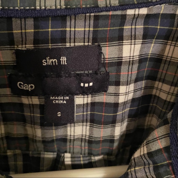 Men’s GAP green plaid button down - Picture 5 of 5